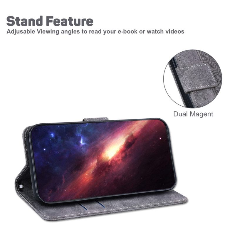 Flip Case voor Xiaomi Redmi Note 12 5G Met Ketting Patroon Met Bandjes