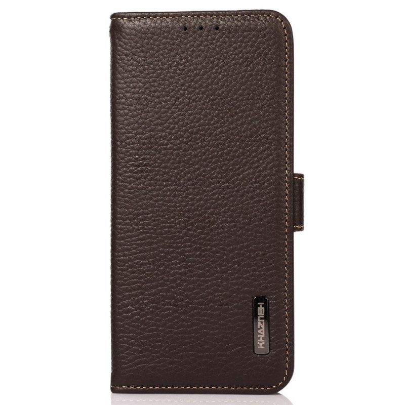 Folio-hoesje voor Xiaomi Redmi Note 12 5G Lychee Leer Khazneh Rfid