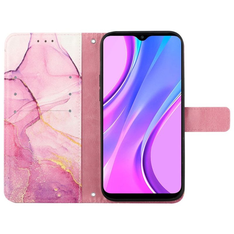 Folio-hoesje voor Xiaomi Redmi Note 12 5G Marmeren Schouderriem