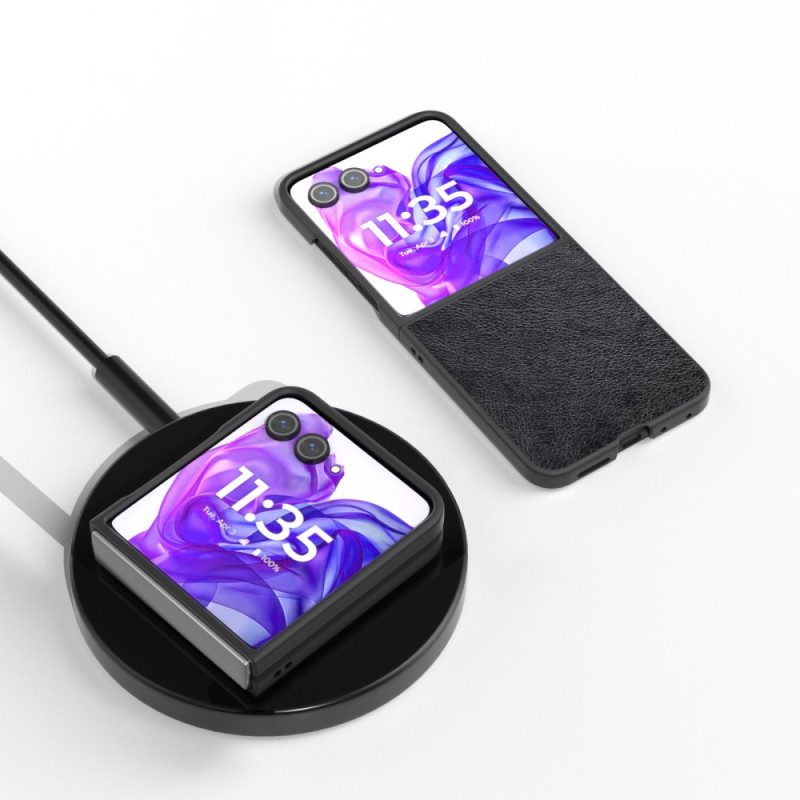 Hoesje Motorola Razr 50 Ultra Litchi Kunstleer Abeel