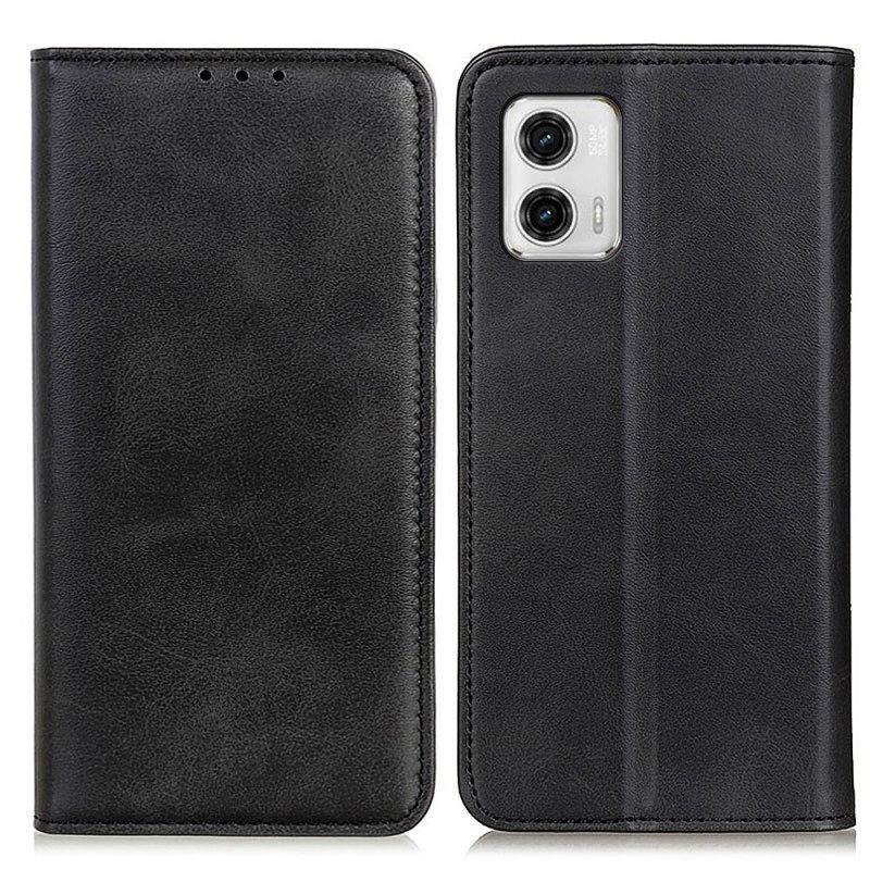 Bescherming Hoesje voor Moto G73 5G Folio-hoesje Elegantie Splitleer