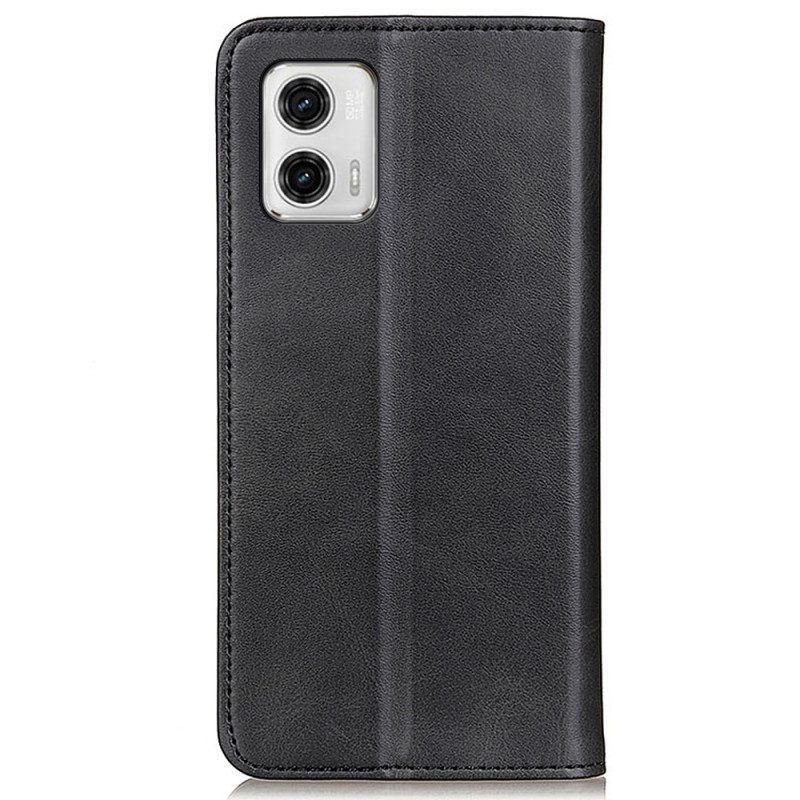 Bescherming Hoesje voor Moto G73 5G Folio-hoesje Elegantie Splitleer