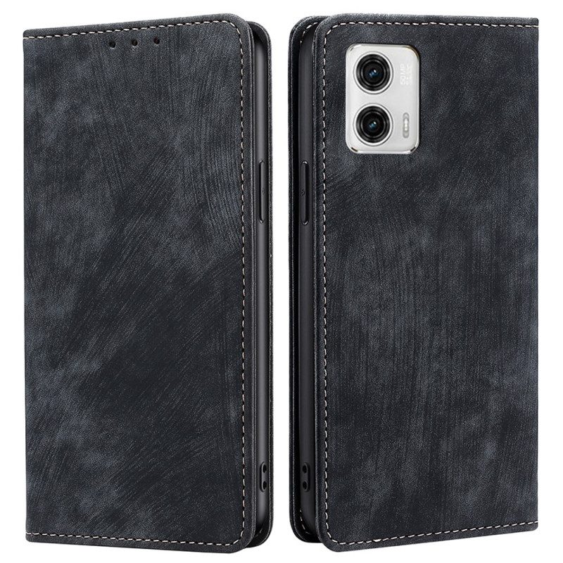 Bescherming Hoesje voor Moto G73 5G Folio-hoesje Retro