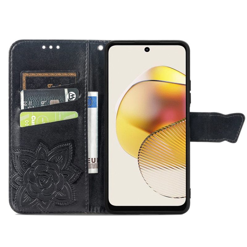 Folio-hoesje voor Moto G73 5G Barokke Vlinder