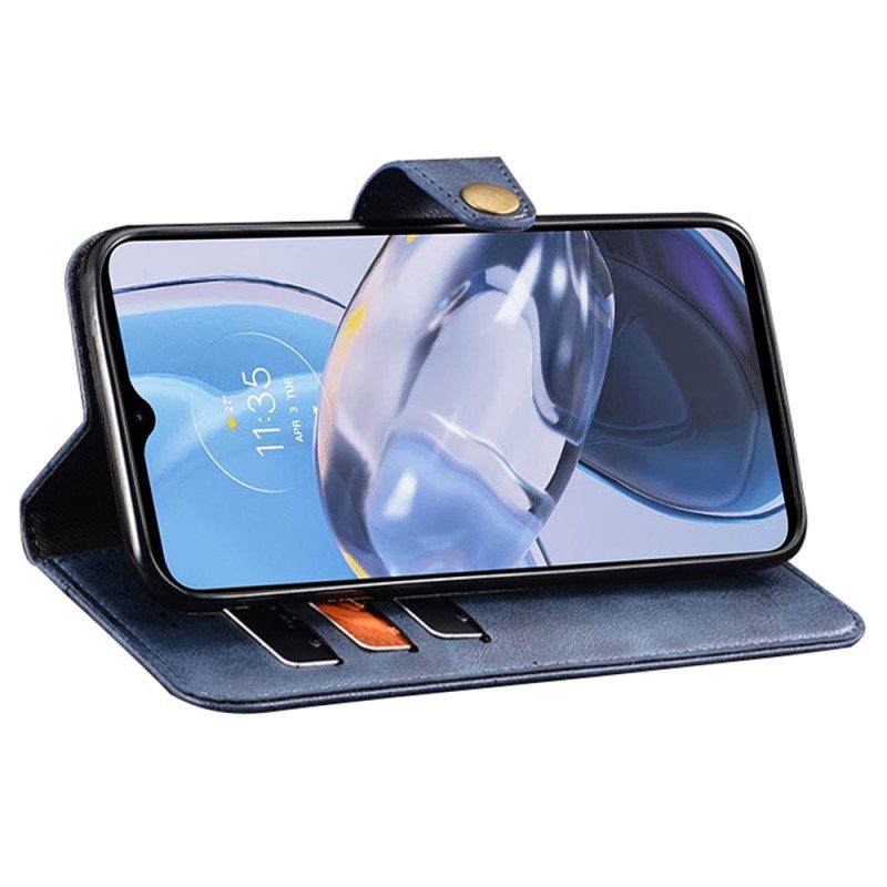 Folio-hoesje voor Moto G73 5G Idewei Magnetische Knop