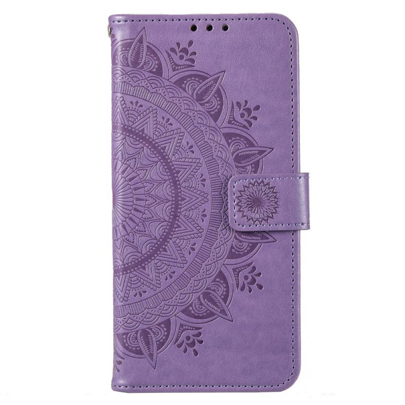 Folio-hoesje voor Moto G73 5G Zon Mandala