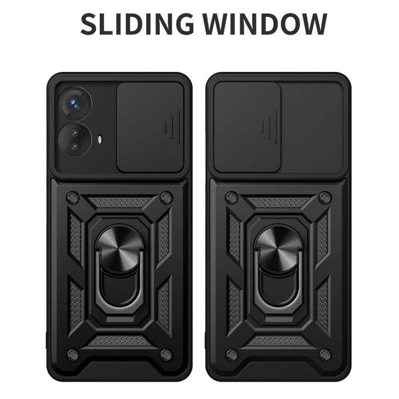 Hoesje voor Moto G73 5G Ringsteun En Lensbeschermer