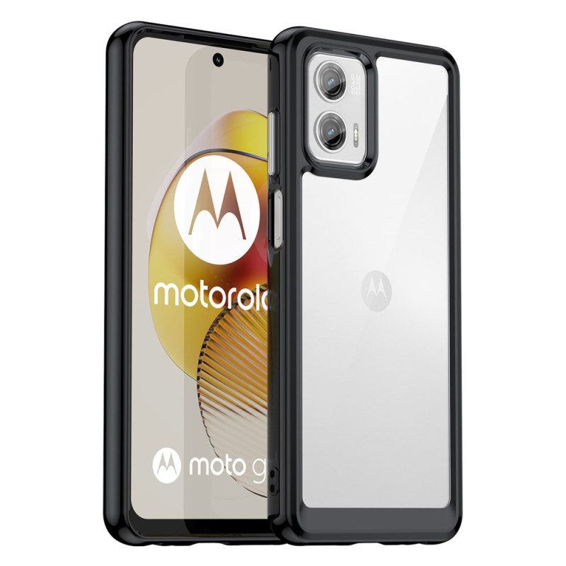 Hoesje voor Moto G73 5G Transparante Hybride