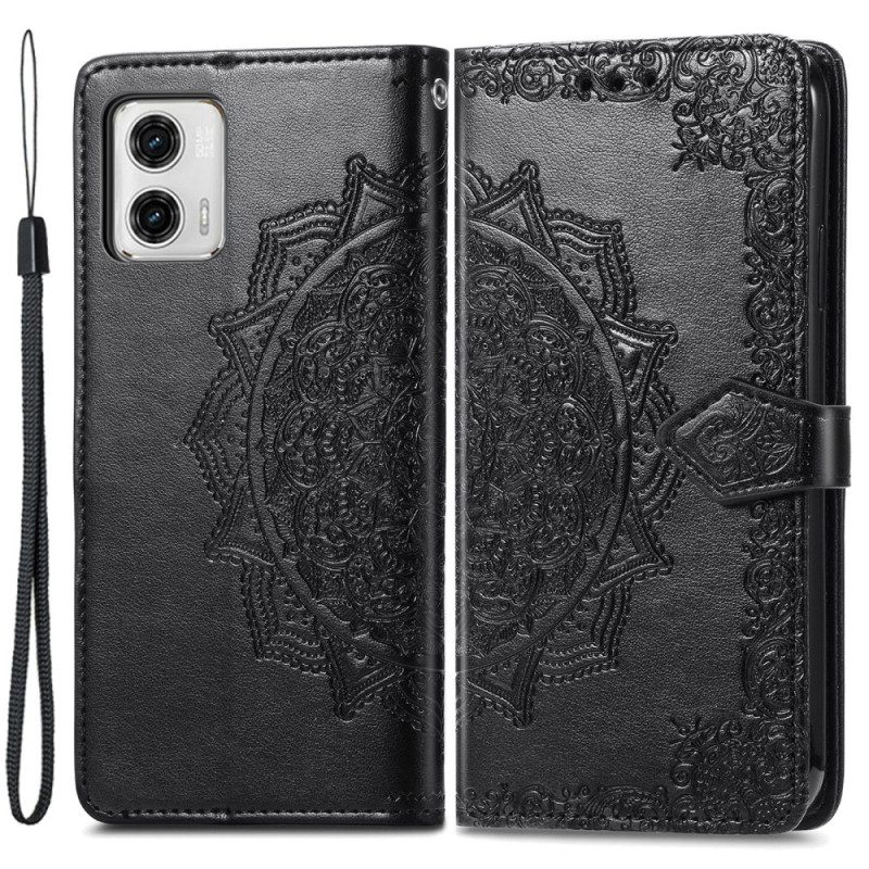 Leren Hoesje voor Moto G73 5G Mandala