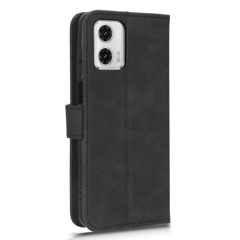 Leren Hoesje voor Moto G73 5G Skin-touch-gevoel