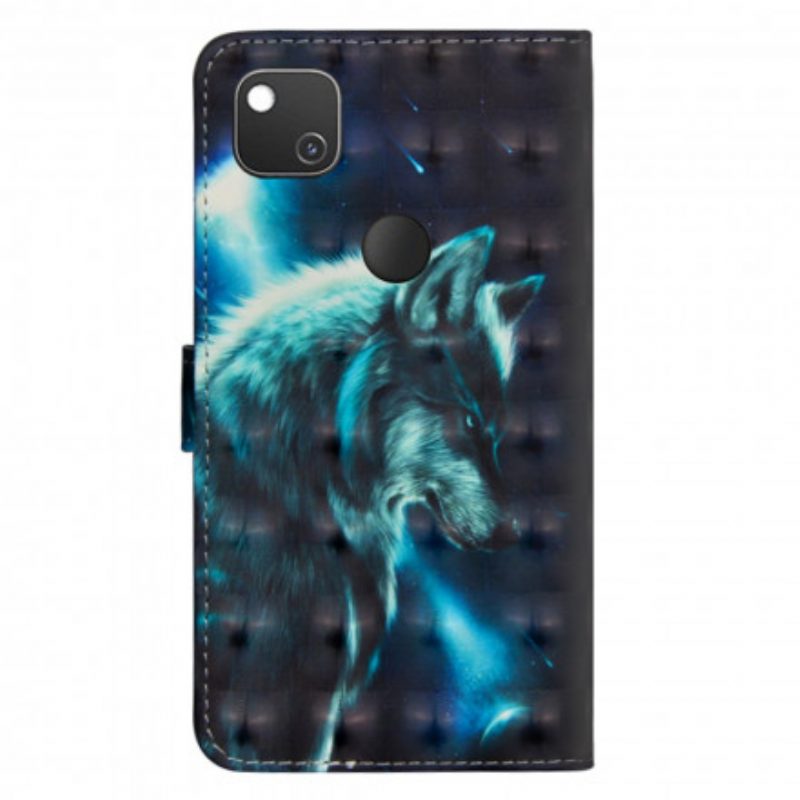 Folio-hoesje voor Google Pixel 4A Majestueuze Wolf