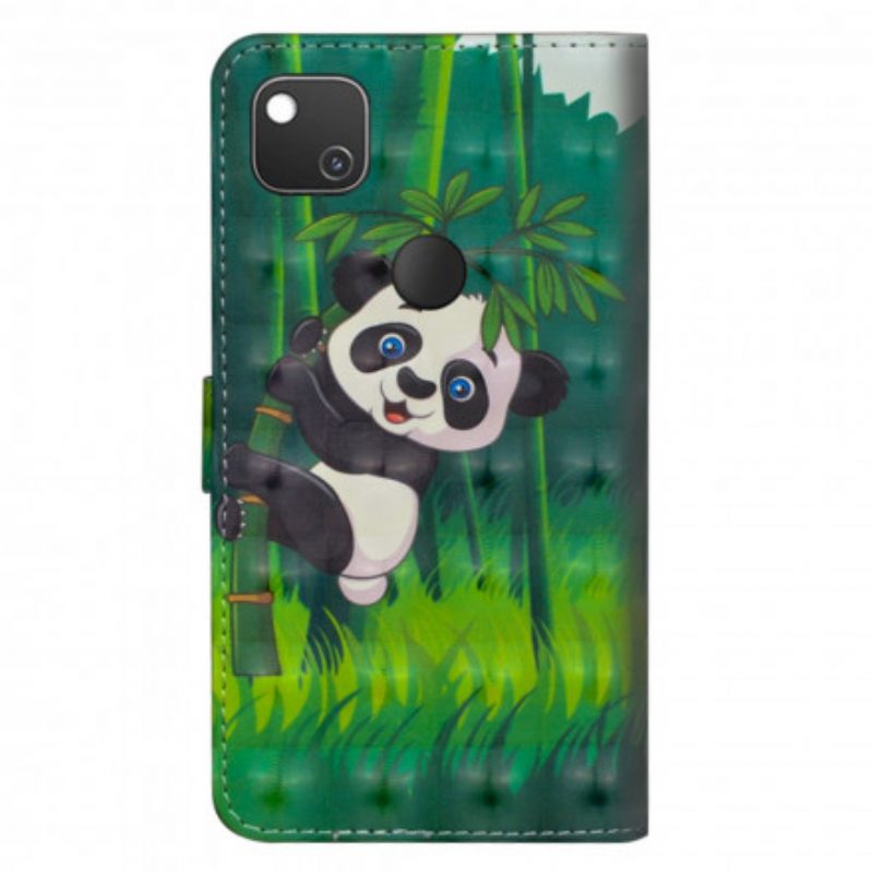 Folio-hoesje voor Google Pixel 4A Panda En Bamboe