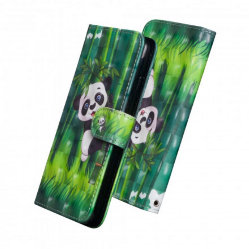 Folio-hoesje voor Google Pixel 4A Panda En Bamboe