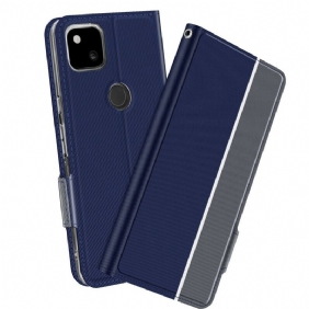 Folio-hoesje voor Google Pixel 4A Tweekleurige Baiyu-serie