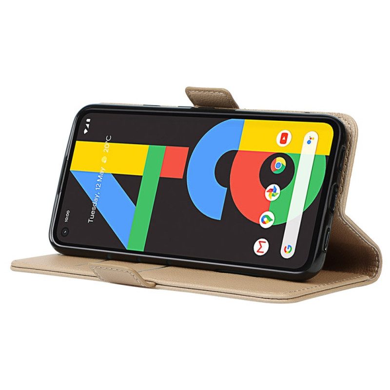 Leren Hoesje voor Google Pixel 4A Met Ketting Bandjes Hart