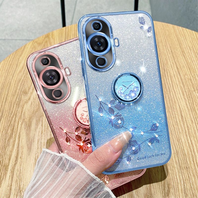 Hoesje Huawei Nova 11 Pro Glitter Met Kadem-ondersteuning