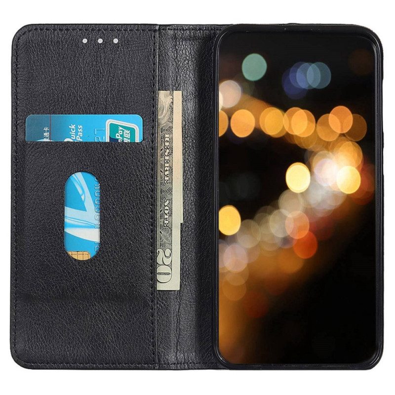 Bescherming Hoesje voor Samsung Galaxy M13 Folio-hoesje Litchi Splitleer