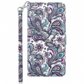 Folio-hoesje voor Samsung Galaxy M13 Abstractie Met Lanyard