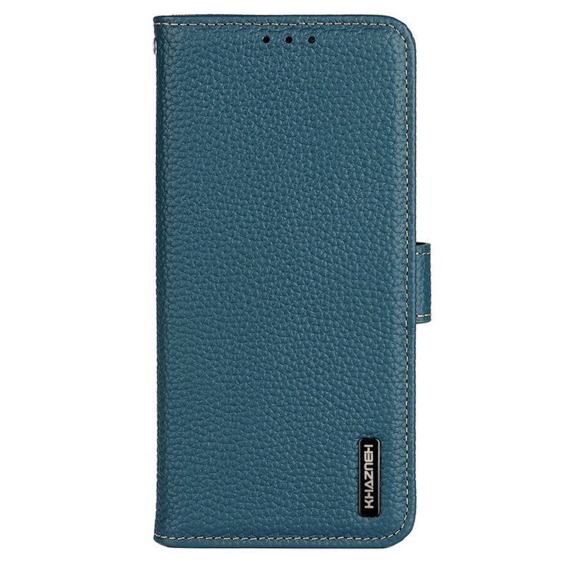 Folio-hoesje voor Samsung Galaxy M13 Khazneh Lychee Leer