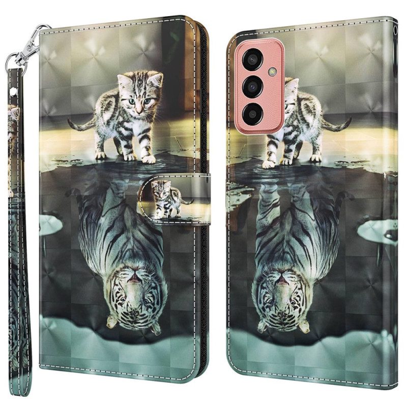 Folio-hoesje voor Samsung Galaxy M13 Kitten's Dream Met Sleutelkoord