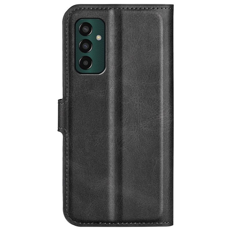 Folio-hoesje voor Samsung Galaxy M13 Slank Leereffect