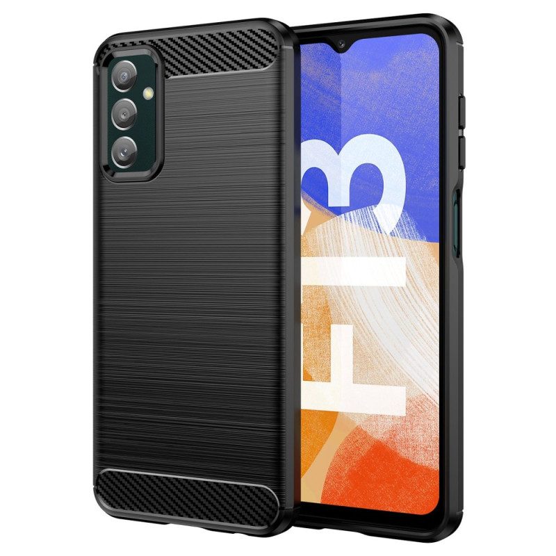 Hoesje voor Samsung Galaxy M13 Geborstelde Koolstofvezel