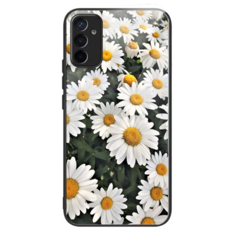 Hoesje voor Samsung Galaxy M13 Madeliefjes Van Gehard Glas