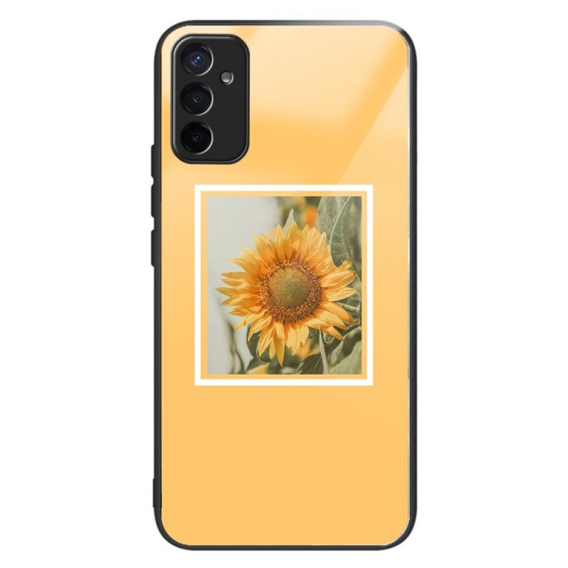 Hoesje voor Samsung Galaxy M13 Tempered Glass Variatie Zonnebloemen