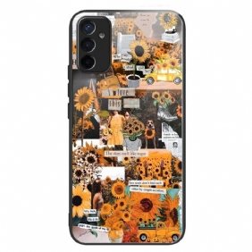 Hoesje voor Samsung Galaxy M13 Zonnebloemen Van Gehard Glas