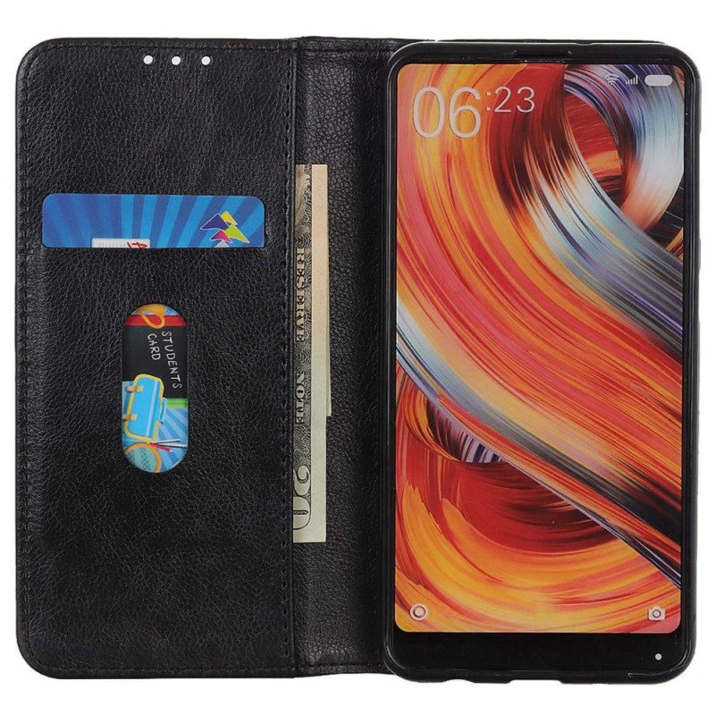 Leren Hoesje voor Samsung Galaxy M13 Litchi Splitleer