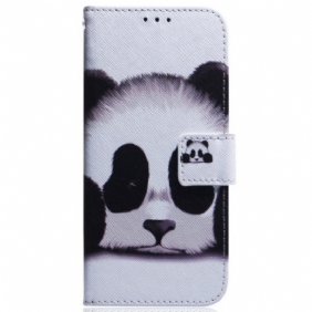 Leren Hoesje voor Samsung Galaxy M13 Met Ketting Strakke Panda