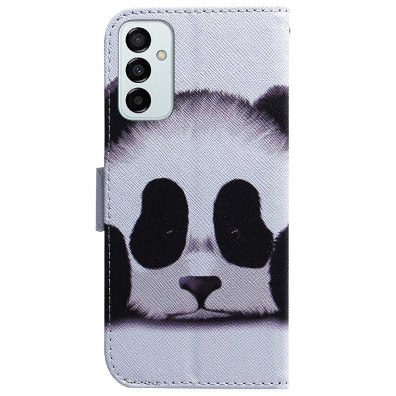 Leren Hoesje voor Samsung Galaxy M13 Met Ketting Strakke Panda