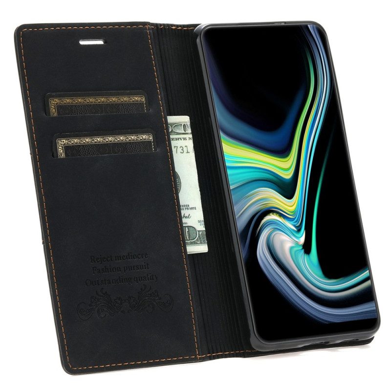 Bescherming Hoesje voor Samsung Galaxy A54 5G Folio-hoesje Stijl Lederen Couture