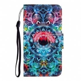 Folio-hoesje voor Samsung Galaxy A54 5G Met Ketting Strakke Mandala