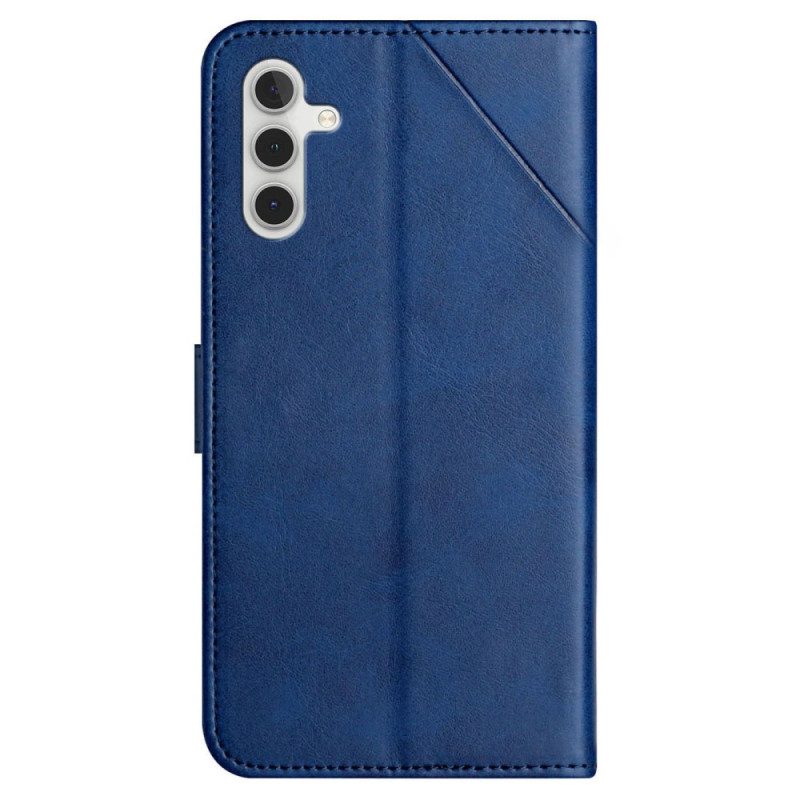 Folio-hoesje voor Samsung Galaxy A54 5G Stijl Lederen Lijnen