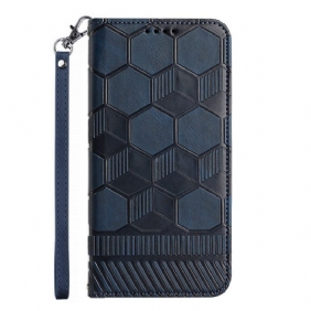 Folio-hoesje voor Samsung Galaxy A54 5G Voetbal Bal Patroon