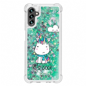 Hoesje voor Samsung Galaxy A54 5G Glitter Eenhoorns