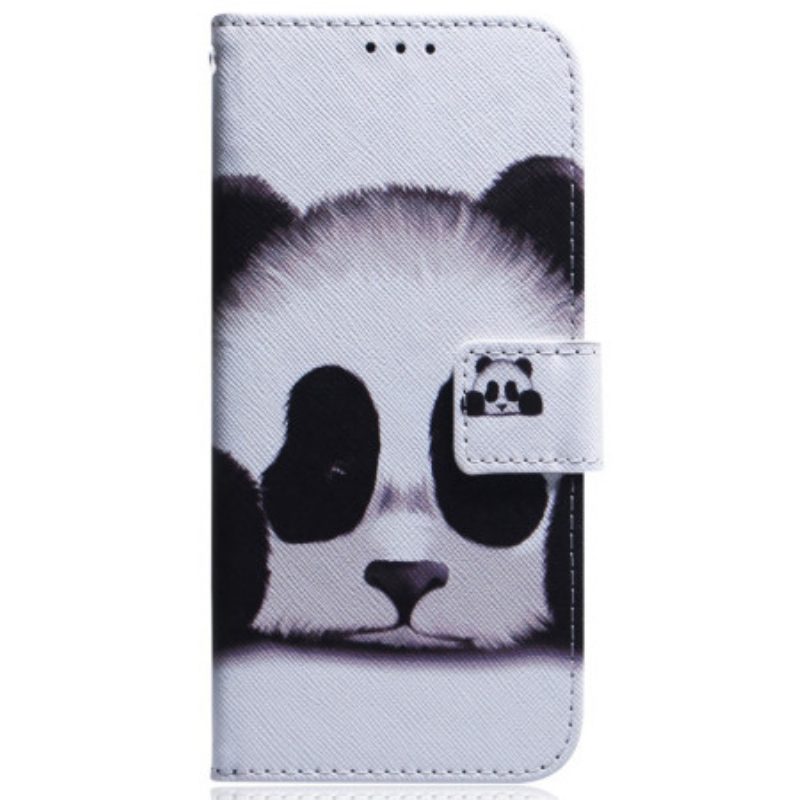 Leren Hoesje voor Samsung Galaxy A54 5G Met Ketting Lanyard Panda-ventilator