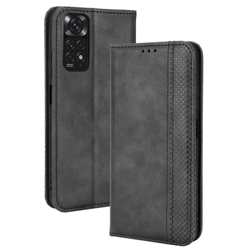 Bescherming Hoesje voor Xiaomi Redmi Note 11 / 11S Folio-hoesje Gestileerd Vintage Leereffect