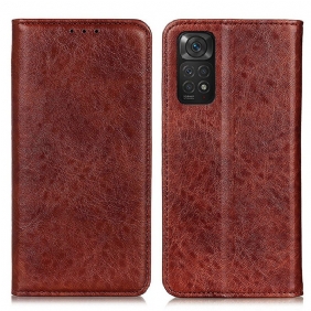 Bescherming Hoesje voor Xiaomi Redmi Note 11 / 11S Folio-hoesje Leer Textuur