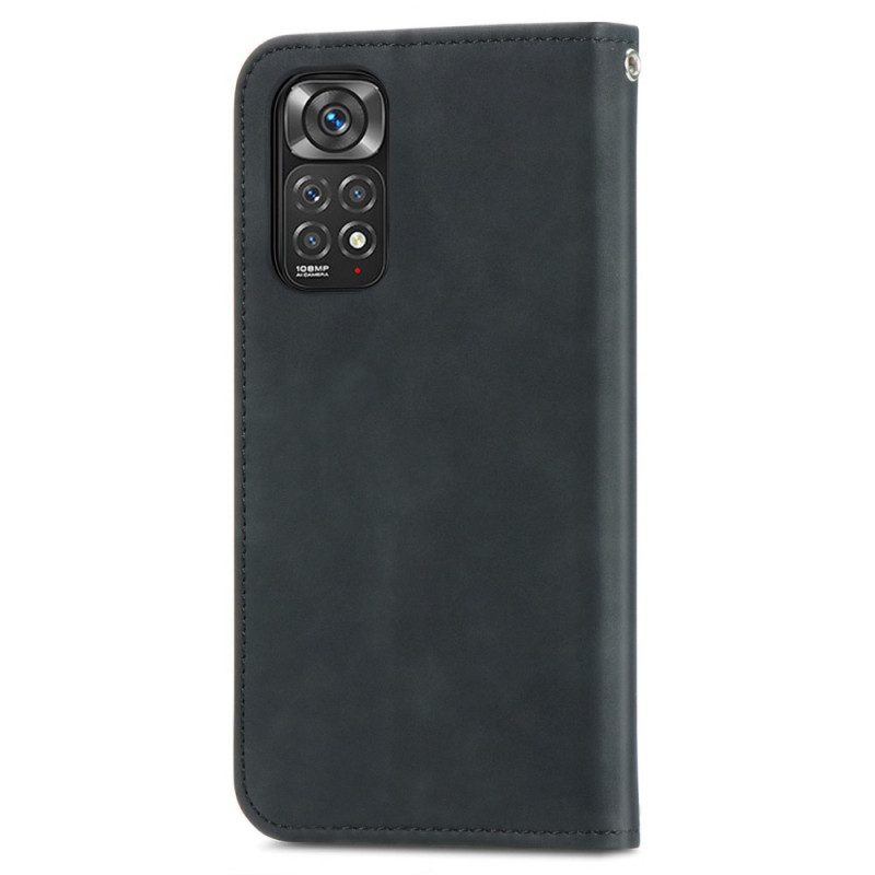 Bescherming Hoesje voor Xiaomi Redmi Note 11 / 11S Folio-hoesje Vintage Leereffect