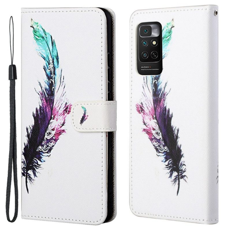 Flip Case voor Xiaomi Redmi Note 11 / 11S Met Ketting Veer Met Koord