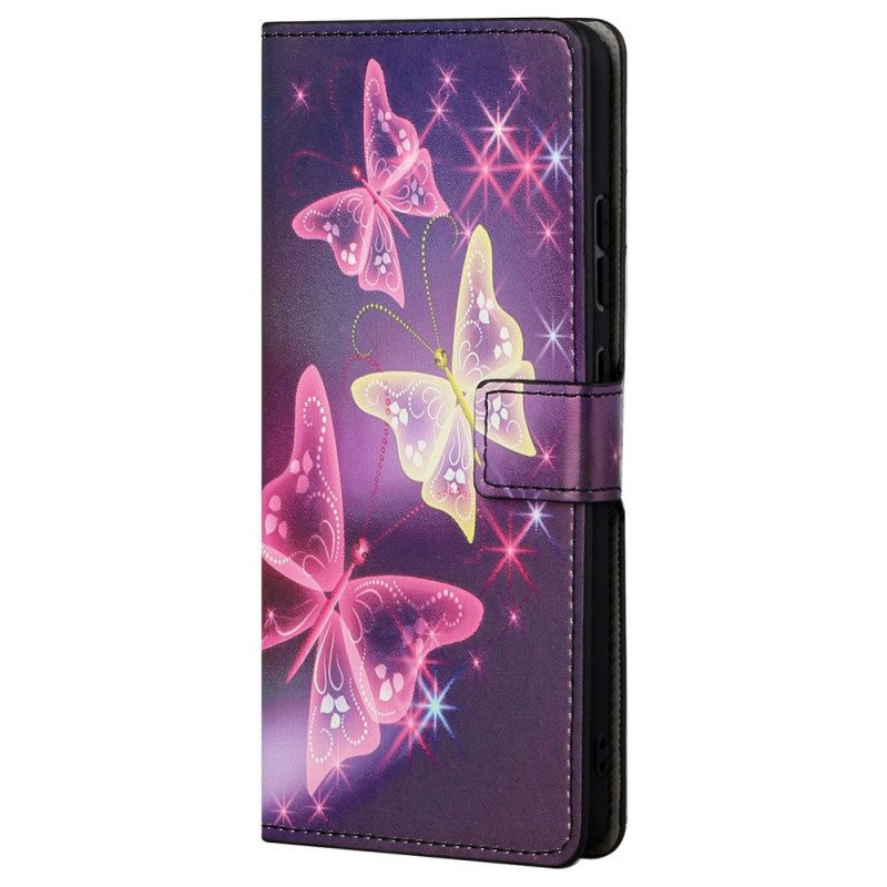 Flip Case voor Xiaomi Redmi Note 11 / 11S Vlinders En Bloemen