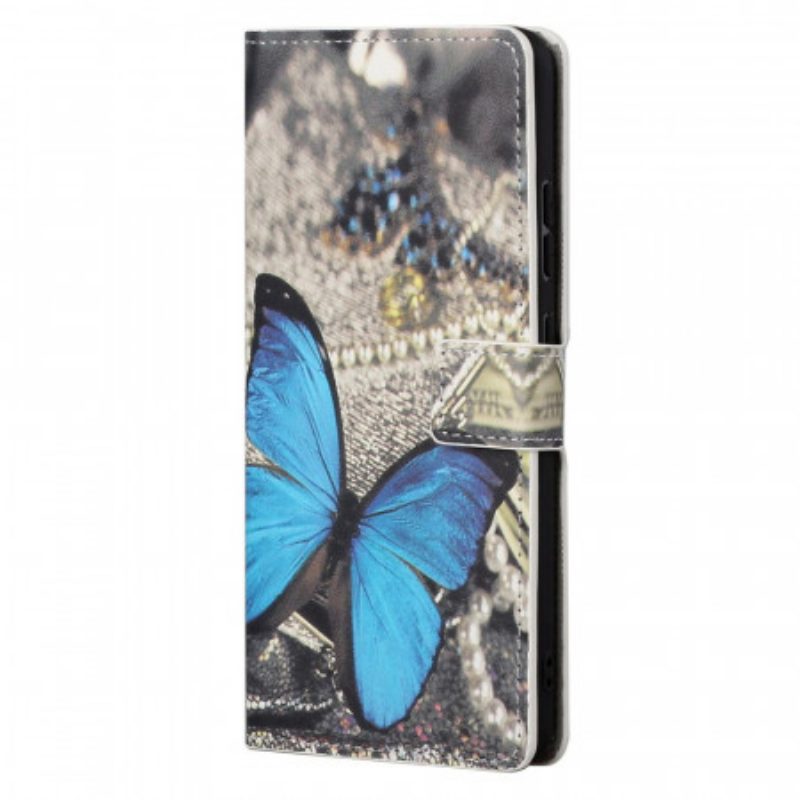 Folio-hoesje voor Xiaomi Redmi Note 11 / 11S Blauwe Vlinder