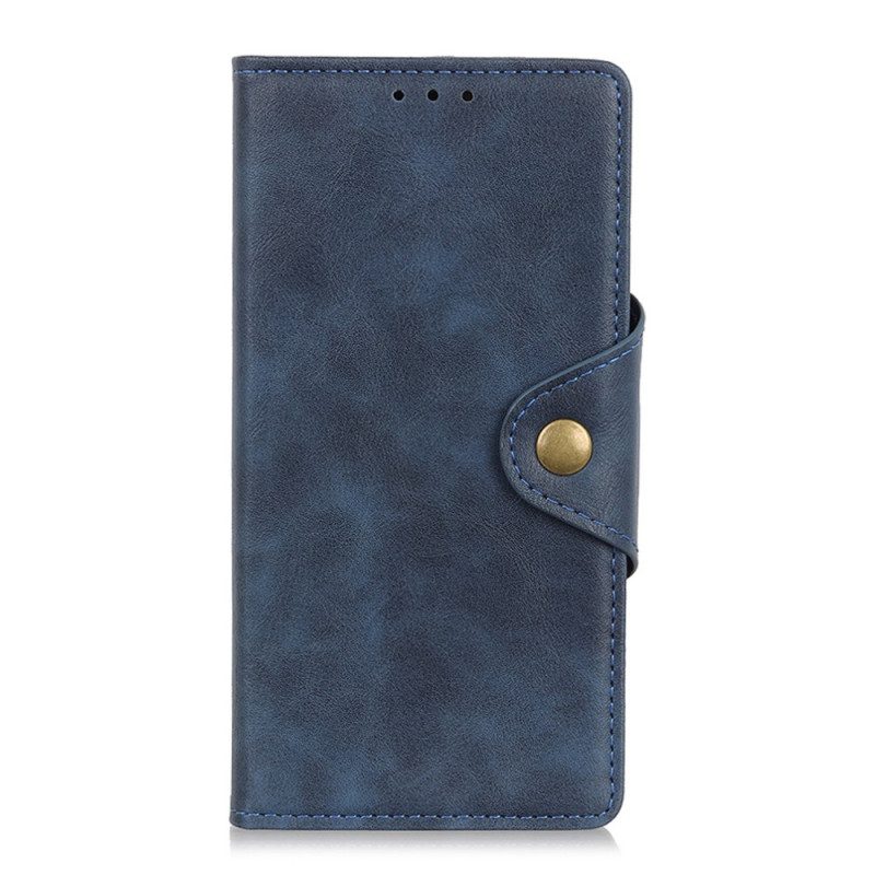 Folio-hoesje voor Xiaomi Redmi Note 11 / 11S Knoop Van Imitatieleer