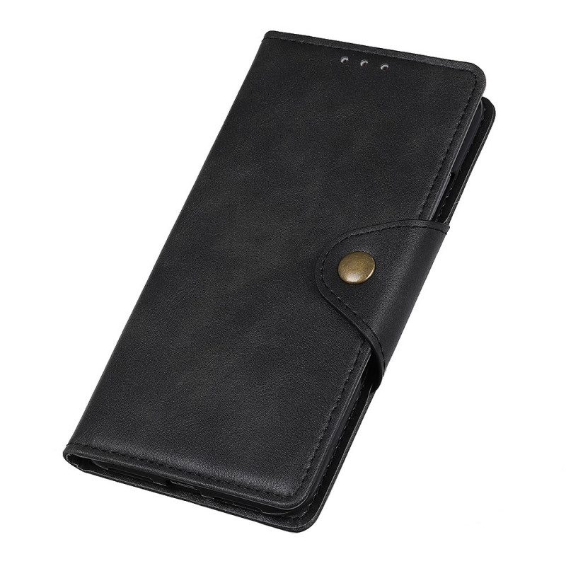 Folio-hoesje voor Xiaomi Redmi Note 11 / 11S Knoop Van Imitatieleer