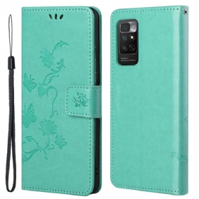 Folio-hoesje voor Xiaomi Redmi Note 11 / 11S Met Ketting Riem Bloemen