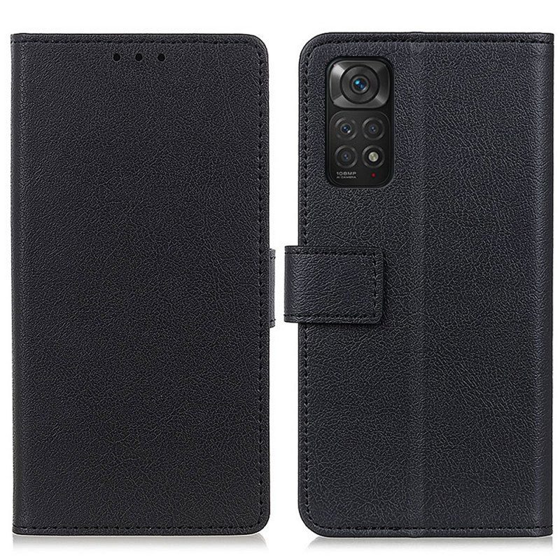 Folio-hoesje voor Xiaomi Redmi Note 11 / 11S Premium Lychee Kunstleer