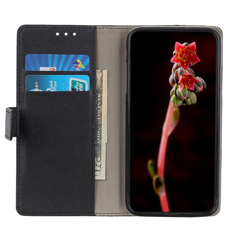 Folio-hoesje voor Xiaomi Redmi Note 11 / 11S Premium Lychee Kunstleer