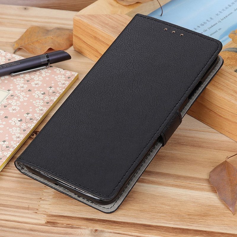 Folio-hoesje voor Xiaomi Redmi Note 11 / 11S Premium Lychee Kunstleer